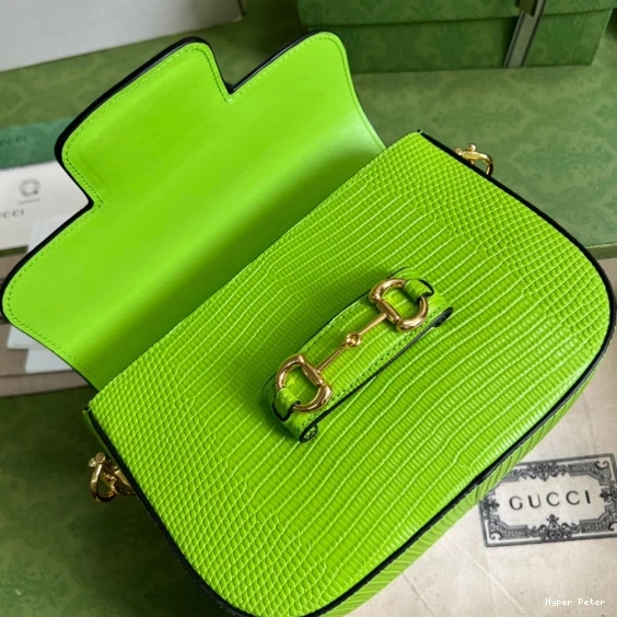 Hyper Peter bag Gucci Horsebit 1955 lizard mini 0825